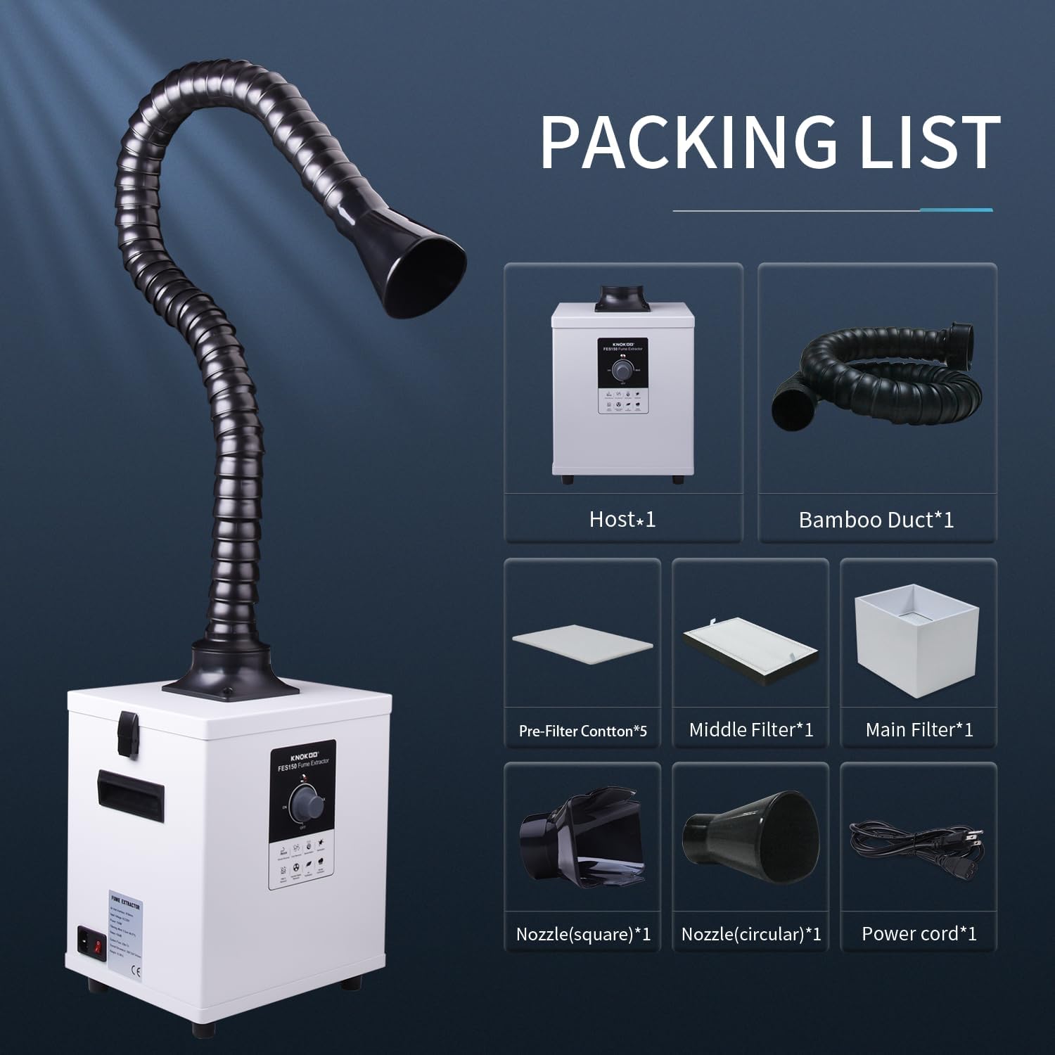 Fume Extractor Laser - KNOKOO FES150 Penghisap Asap Laser Industri