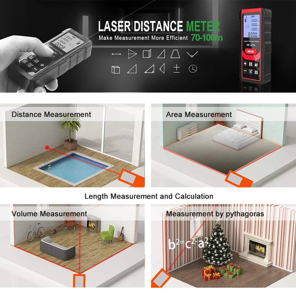 Noyafa NF-271 pengukur jarak L - Industrial Laser Training ulasan dan harga