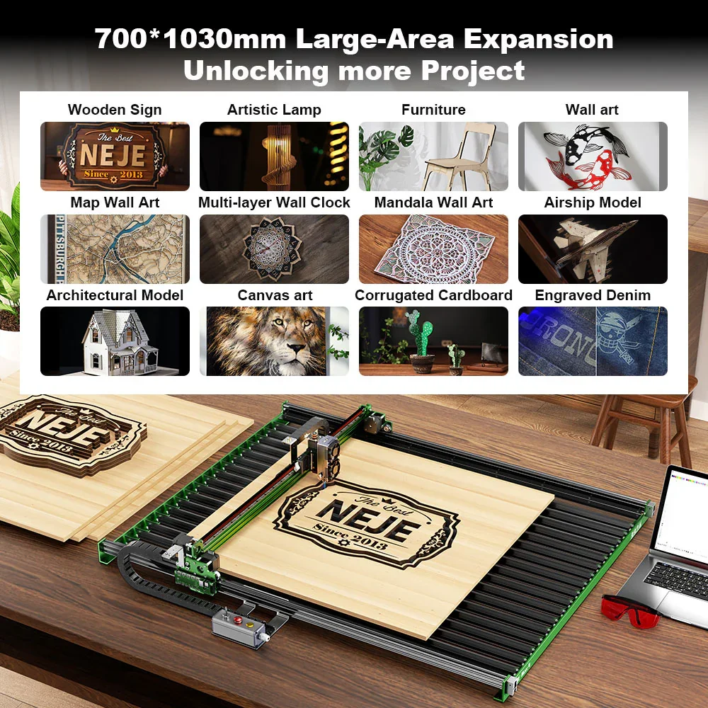 NEJE Max 4 V2 E80 24W Kecepata - Industrial Laser Engraver For Wood ulasan dan harga