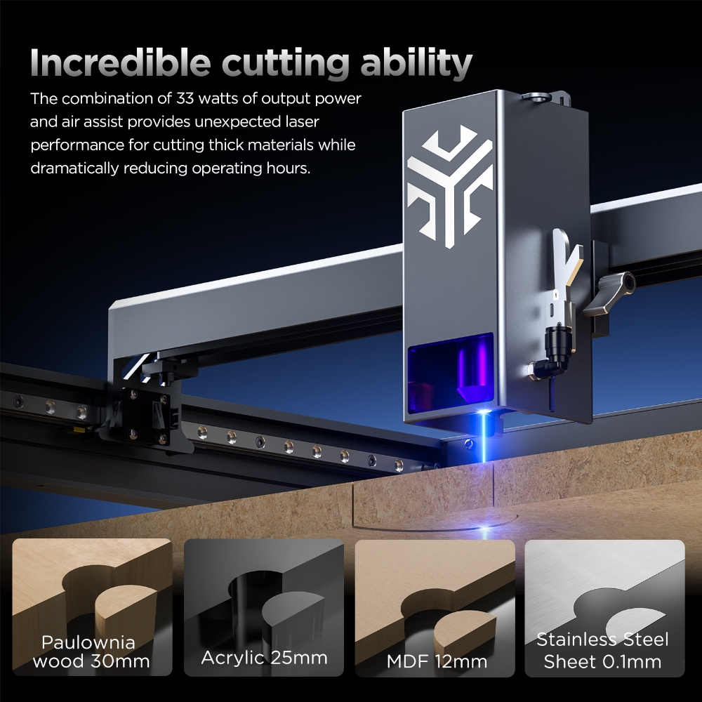 Mesin Pengukir Laser ACMER P2  - Industrial Laser Engraver For Wood ulasan dan harga