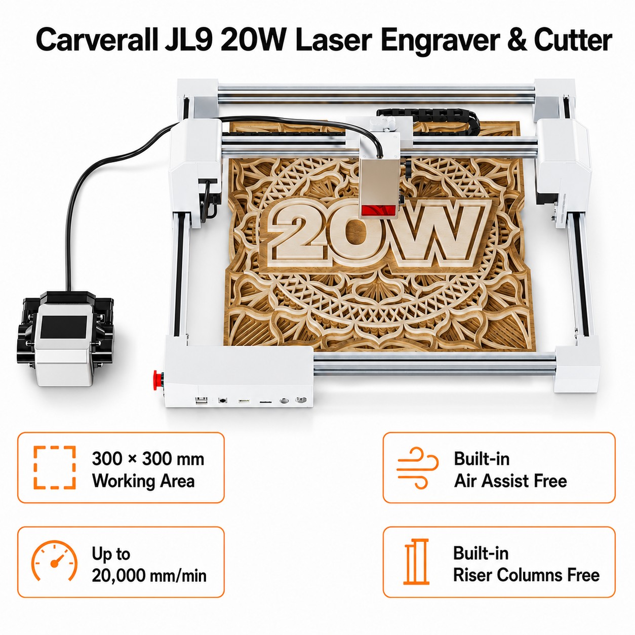 Carverall JL9 20W Mesin Penguk - Industrial Laser Blasting ulasan dan harga