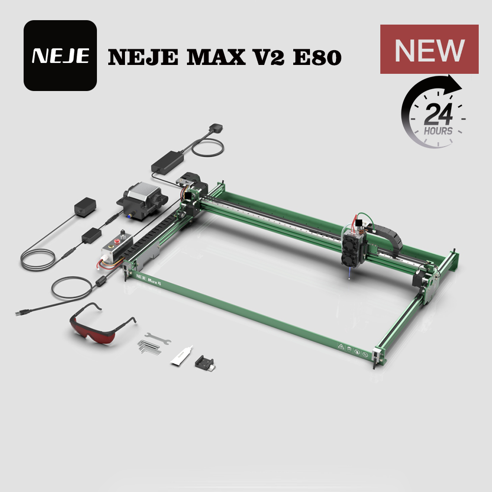NEJE MAX V2 E80 80W 455nm Mesi - Industrial Laser Engraver For Wood ulasan dan harga