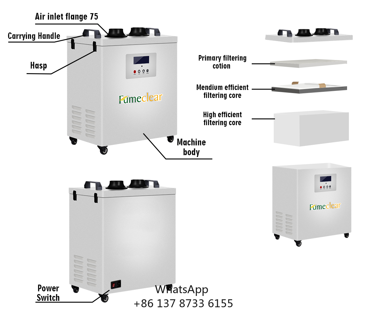 Alat Penghisap Asap Portabel B - Industrial Laser Cutters ulasan dan harga